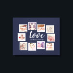 10 Photo Collage Love Family Canvas Print<br><div class="desc">custom made 10 photo template created by you personalised wall art -  Canvas Print from Ricaso - add your own photographs and text to this great  canvas</div>