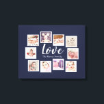 10 Photo Collage Love Family Canvas Print<br><div class="desc">custom made 10 photo template created by you personalised wall art -  Canvas Print from Ricaso - add your own photographs and text to this great  canvas</div>