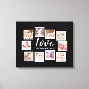 10 Photo Collage Love Family Canvas Print