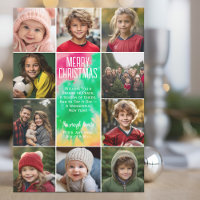 10 Photo Collage - Merry Christmas Mod Tie Die