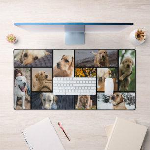 10 Photo Collage Personalised Desk Mat