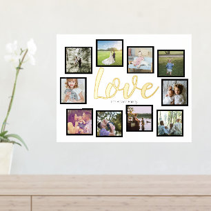 10 Photo Collage Personalised Love Foil Prints