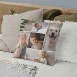 10 Photo collage template personalised Cushion<br><div class="desc">This one-of-a-kind 10 photo collage pillow lets you cherish your most precious moments in style and comfort. Make your own collage themed throw pillow from Ricaso - Customise with your favourite ten photos for a personalised gift for yourself or loved one Showcase the special times that mean the most -...</div>