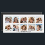 10 Photo Collage with Simple Text - white magnet<br><div class="desc">Add your favourite pics to this fun template. You can use Instagram photos or any photos for this grid.</div>