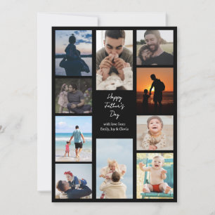 10 photo father's day greeting card