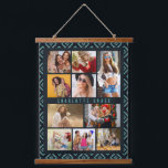 10 Photo Modern Geometric Stylish Name Hanging Tapestry<br><div class="desc">10 Photo Modern Geometric Stylish Name Wall Hanging Tapestry features ten of your favourite pictures for an easy and quick DIY add your own photo collage. Personalise with your name and surrounded with a geometric pattern. Makes a perfect gift for Christmas, birthdays, Mother's Day, Father's Day. sisters, best friends and...</div>