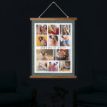 10 Photo Modern Stars Stylish Green Name Hanging Tapestry<br><div class="desc">10 Photo Modern Stars Stylish Green Name Hanging Wall Tapestry features ten of your favourite pictures for an easy and quick DIY add your own photo collage. Personalise with your name and surrounded with a simple star pattern on a green background. Makes a perfect gift for Christmas, birthdays, Mother's Day,...</div>