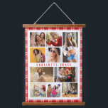 10 Photo Modern Trendy Red Plaid Stylish Name Hanging Tapestry<br><div class="desc">10 Photo Modern Trendy Red Plaid Stylish Name Hanging Tapestry features ten of your favourite pictures for an easy and quick DIY add your own photo collage. Personalise with your name and surrounded with a red plaid pattern. Makes a perfect gift for Christmas, birthdays, Mother's Day, sisters, best friends and...</div>