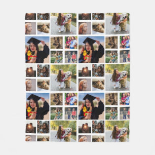 10 photo personalised Fleece Blanket