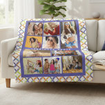 10 Photo Trendy Modern Colourful Geometric Name Fleece Blanket<br><div class="desc">10 Photo Trendy Modern Colourful Geometric Name Fleece Blanket features ten of your favourite pictures for an easy and quick DIY add your own photo collage. Personalise with your name and surrounded with a colourful geometric pattern. Makes a perfect gift for Christmas, birthdays, Mother's Day, Father's Day. sisters, best friends...</div>