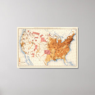 10 Population 1870 Canvas Print