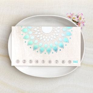 10 Punch Customer Loyalty Turquoise Lotus