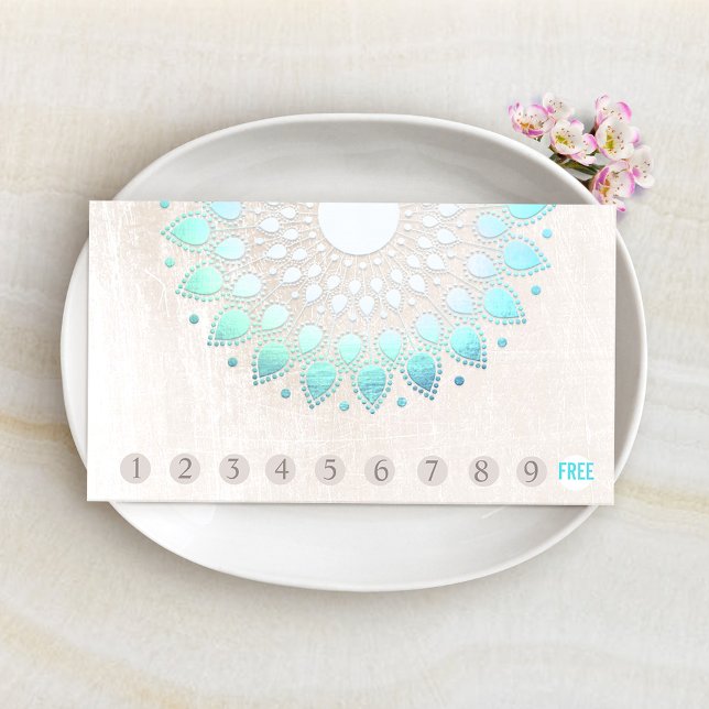 10 Punch Customer Loyalty Turquoise Lotus (Creator Uploaded)