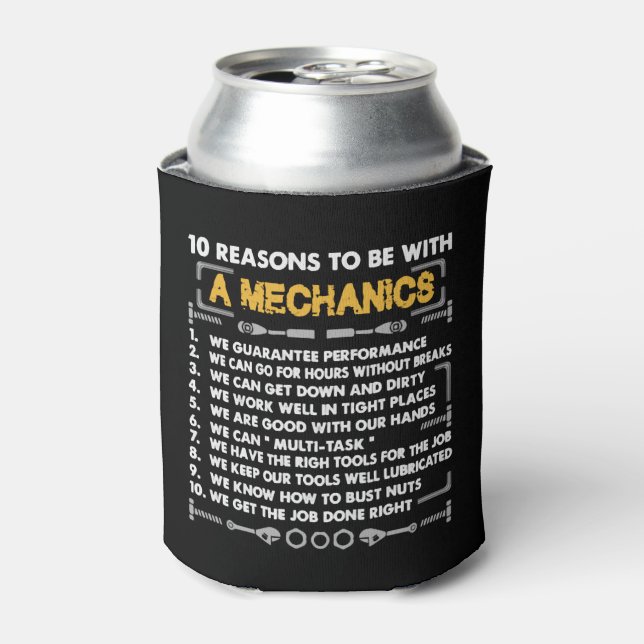 10 reason to be a Mechanic Can Cooler (Can Front)
