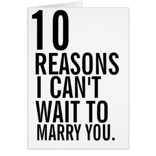 10 Reasons I Can't Wait To Marry You, Groom Card