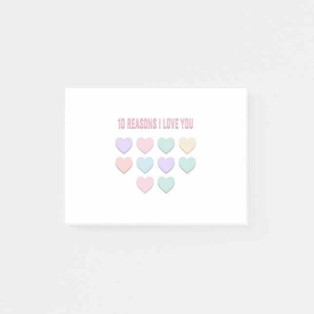 10 reasons I love you - 10th Birthday Gifts Post-it Notes (Front)