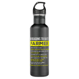 10 Reasons To Date A Farmer Funny Farming Humor Me 710 Ml Water Bottle