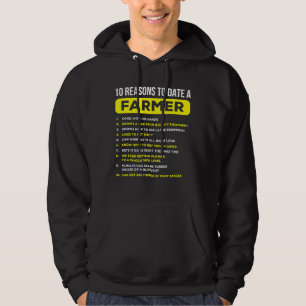 10 Reasons To Date A Farmer Funny Farming Humour M Hoodie