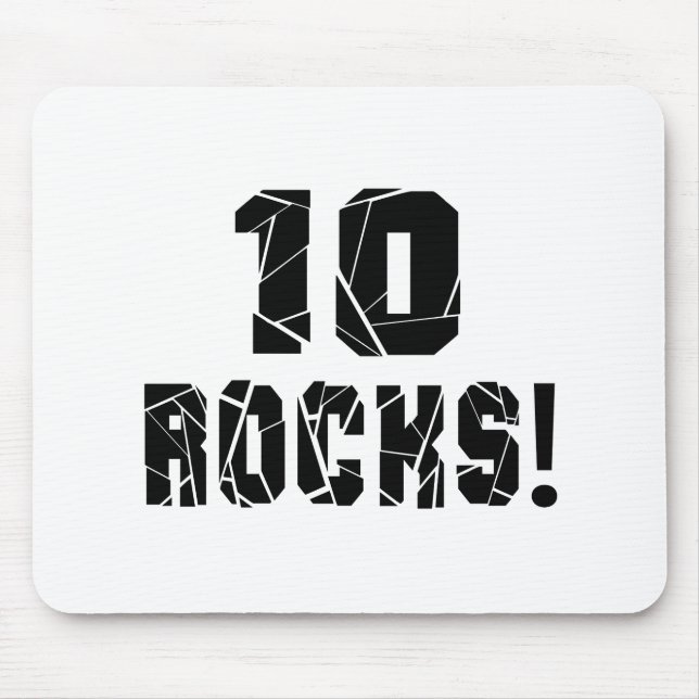 10 Rocks Birthday Designs Mouse Pad (Front)