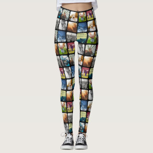 10 Rounded Photo Grid Template Square Black Frame Leggings
