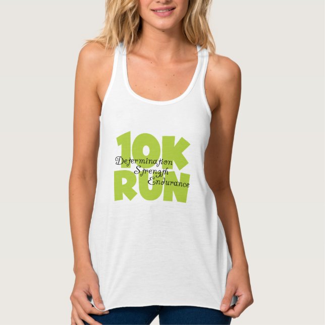 10 Run Spring Green Singlet (Front)