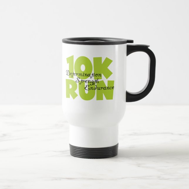 10 Run Spring Green Travel Mug (Right)