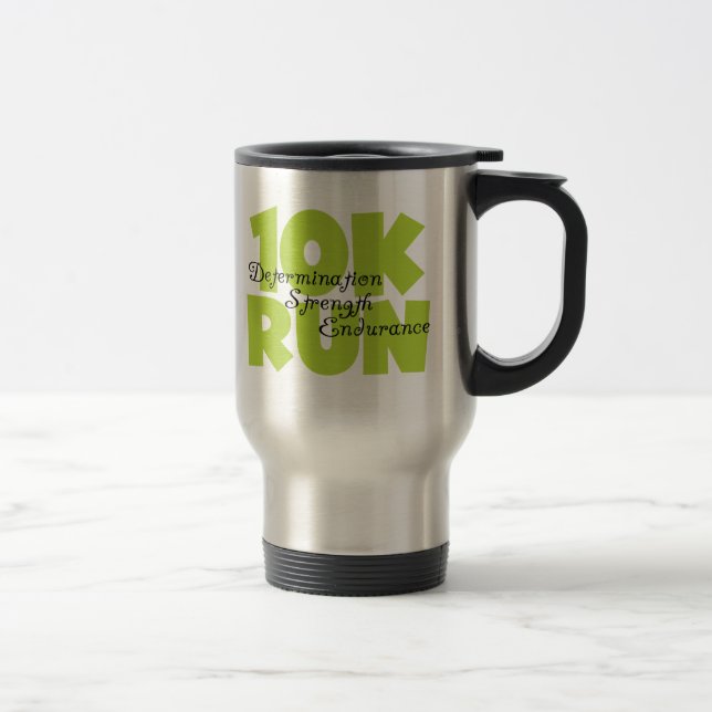 10 Run Spring Green Travel Mug (Right)