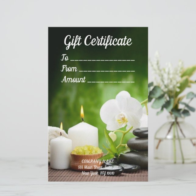 10 sheets Gift Certificate Stationery (Standing Front)