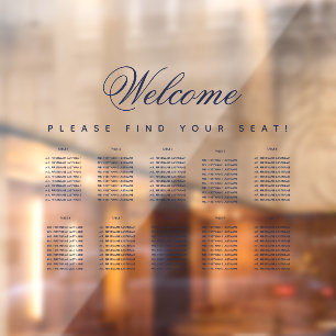 10 Table Navy Blue Transparent Seating Chart