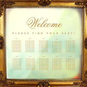 10 Tables Gold Transparent Seating Chart