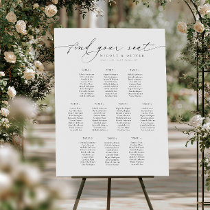 10 Tables Welcome Seating Chart Modern Script