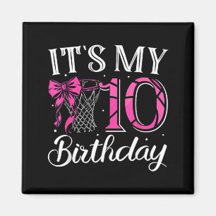 10 ten birthday coquette basketball girl bday pink magnet