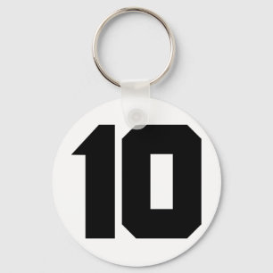 10 ten number key ring