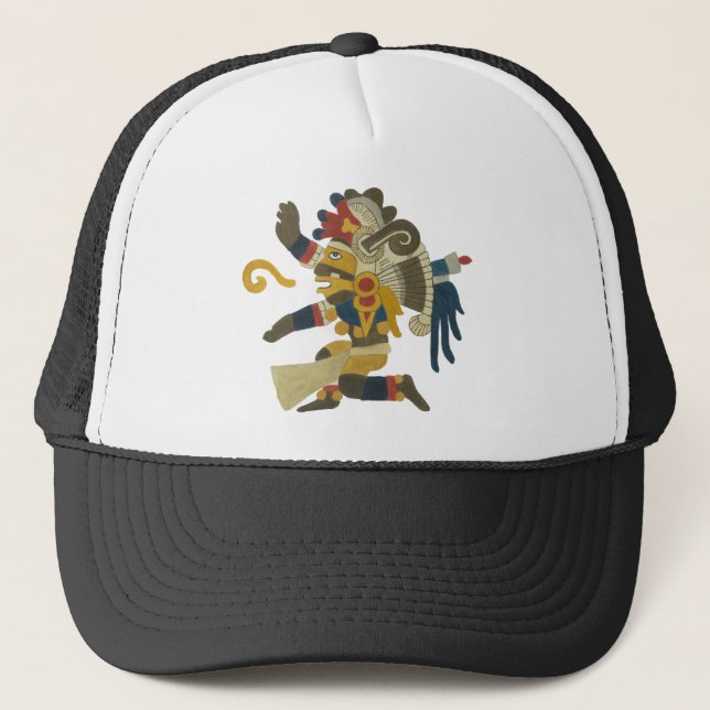 10.Tezcatlipoca - Mayan / Aztec Creator God Trucker Hat (Front)