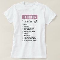 10 Things I Want In Life Funny Horse Equestrian