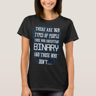 10 Types Of People Binary T Shirt Funny Programmer