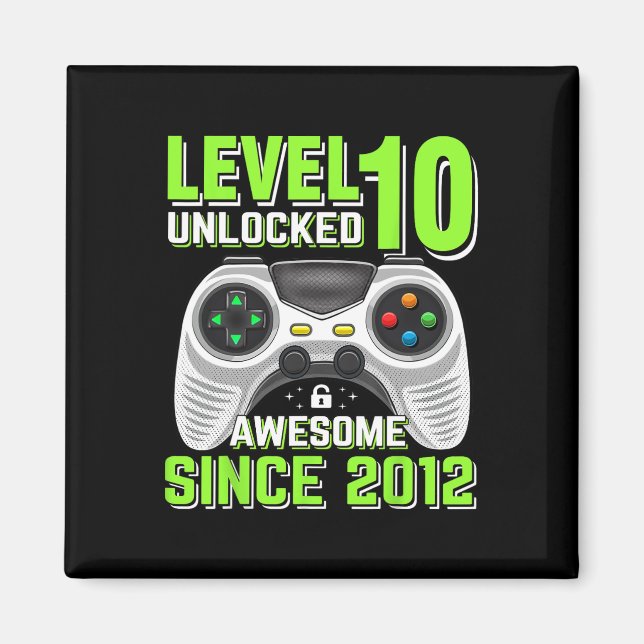 10 Unlocked Awesome 2012 Video Game 10th Birthday  Magnet (Front)