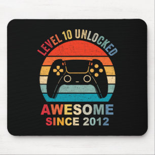 10 Unlocked Awesome 2012 Video Game 10th Birthday Mouse Pad