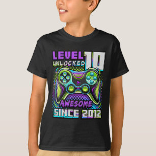 10 Unlocked Awesome 2012 Video Game 10th Birthday T-Shirt