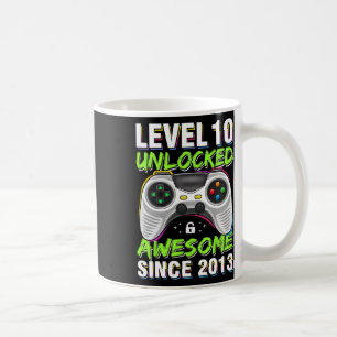 10 Unlocked Awesome Since 2013 10th Birthday Gamin Coffee Mug