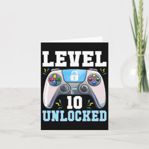 10 Unlocked Video Game 10th Birthday Gamer Boys Ki Card
