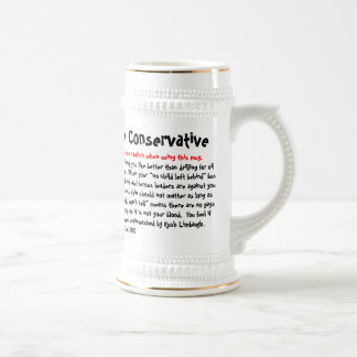 10 Ways To Tell If You're Conservative, Warning... Beer Stein