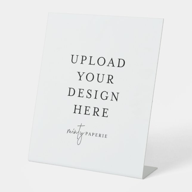 10" x 12" Plastic Pedestal Stand Sign (Front)