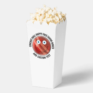 10 x Custom Cricket BLUE EYES Happy Face Popcorn Favour Box