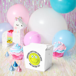 10 x Custom Pickleball Party BLUE EYES Happy Face Favour Box