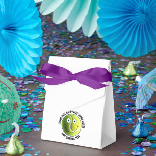 10 x Custom Tennis Ball BLUE EYES Happy Face Favour Box