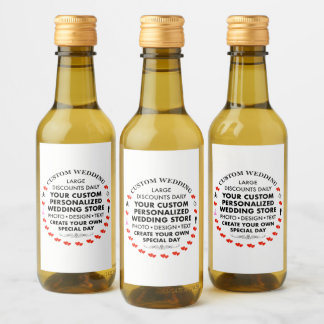 10 x Custom Wedding MINI WINE LABELS