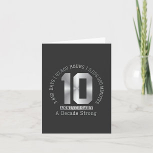 10 Year Anniversary Milestone - A Decade Strong  Card