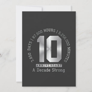 10 Year Anniversary Milestone - A Decade Strong Invitation