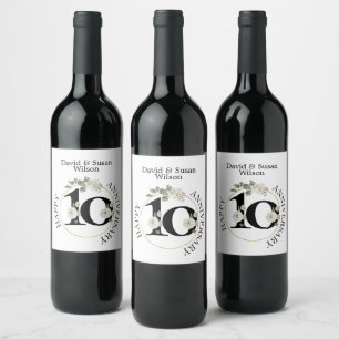 10 year ANNIVERSARY Wine Label
